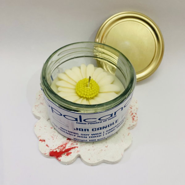 Daisy Flower Jar Candle