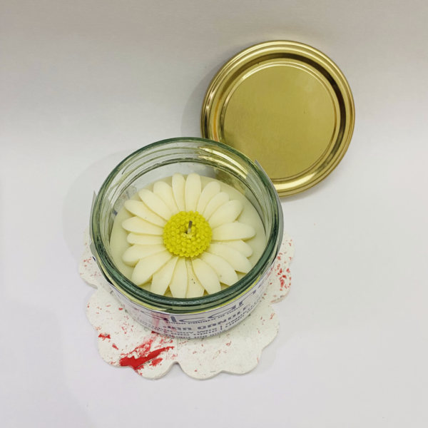 Daisy Flower Jar Candle