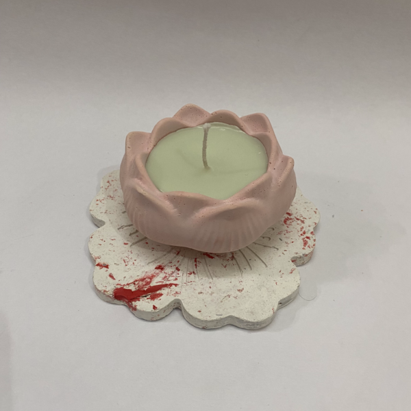 Lotus Concrete Candle