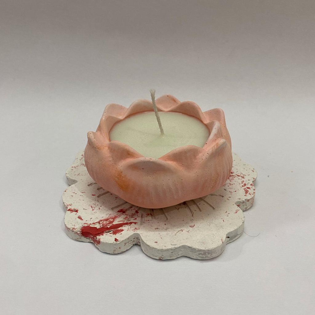 Lotus Concrete Candle