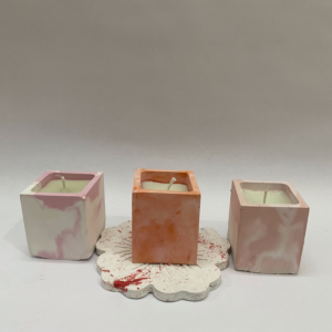 Square Pillar Concrete Candle
