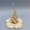 Twirl Spiral Tree Candle White