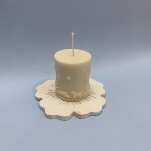 Mighty Shadow Pillar Candle White