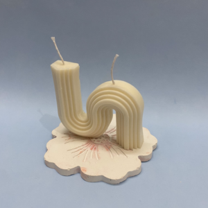 Aesthetic Two Wick Pillar Candle White