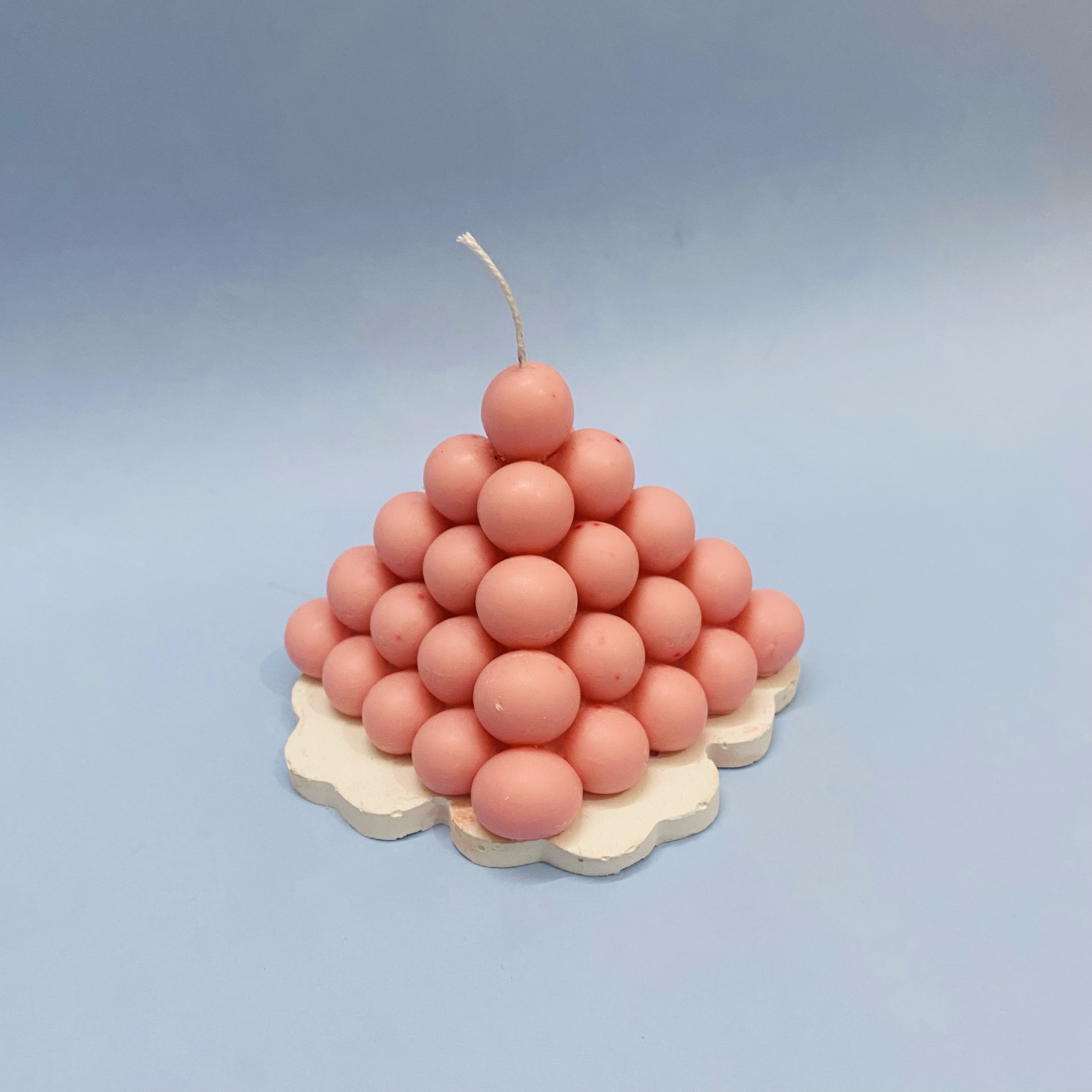 Pyramid Bubble Candle Pink