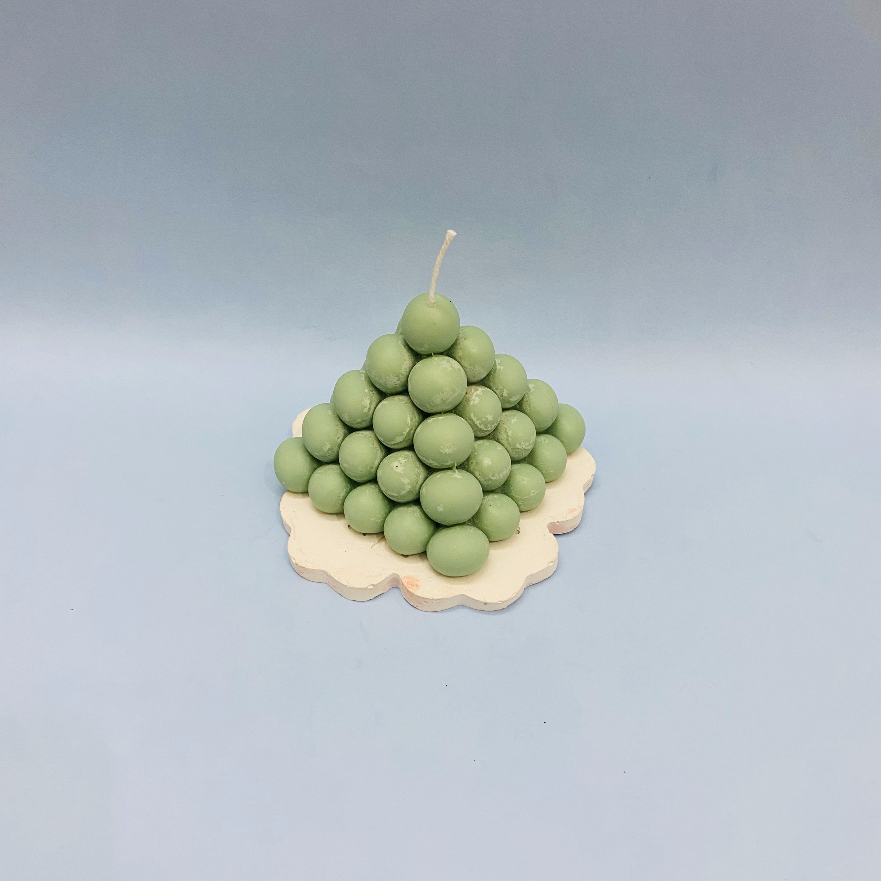 Pyramid Bubble Candle Green