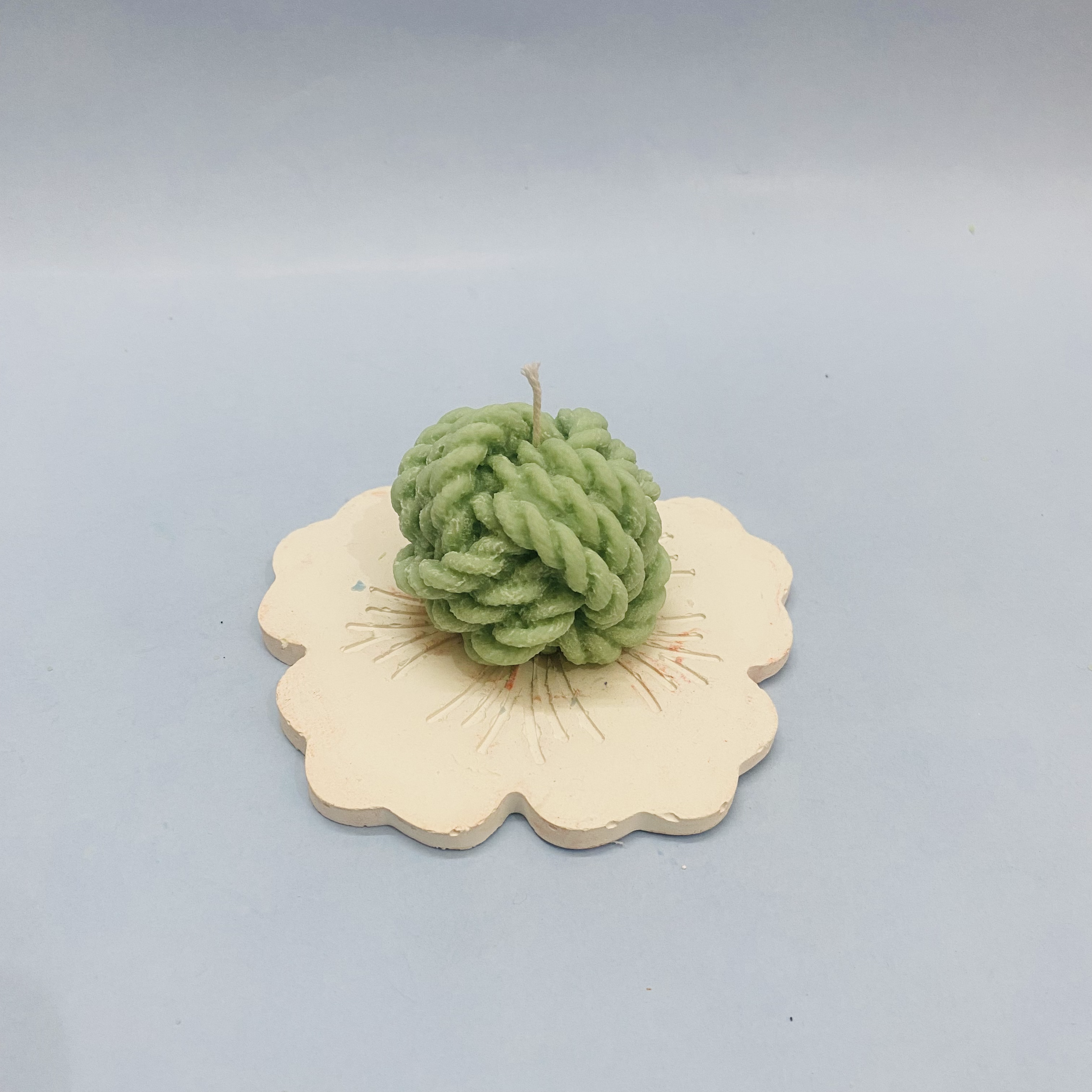 Knot Candle Green