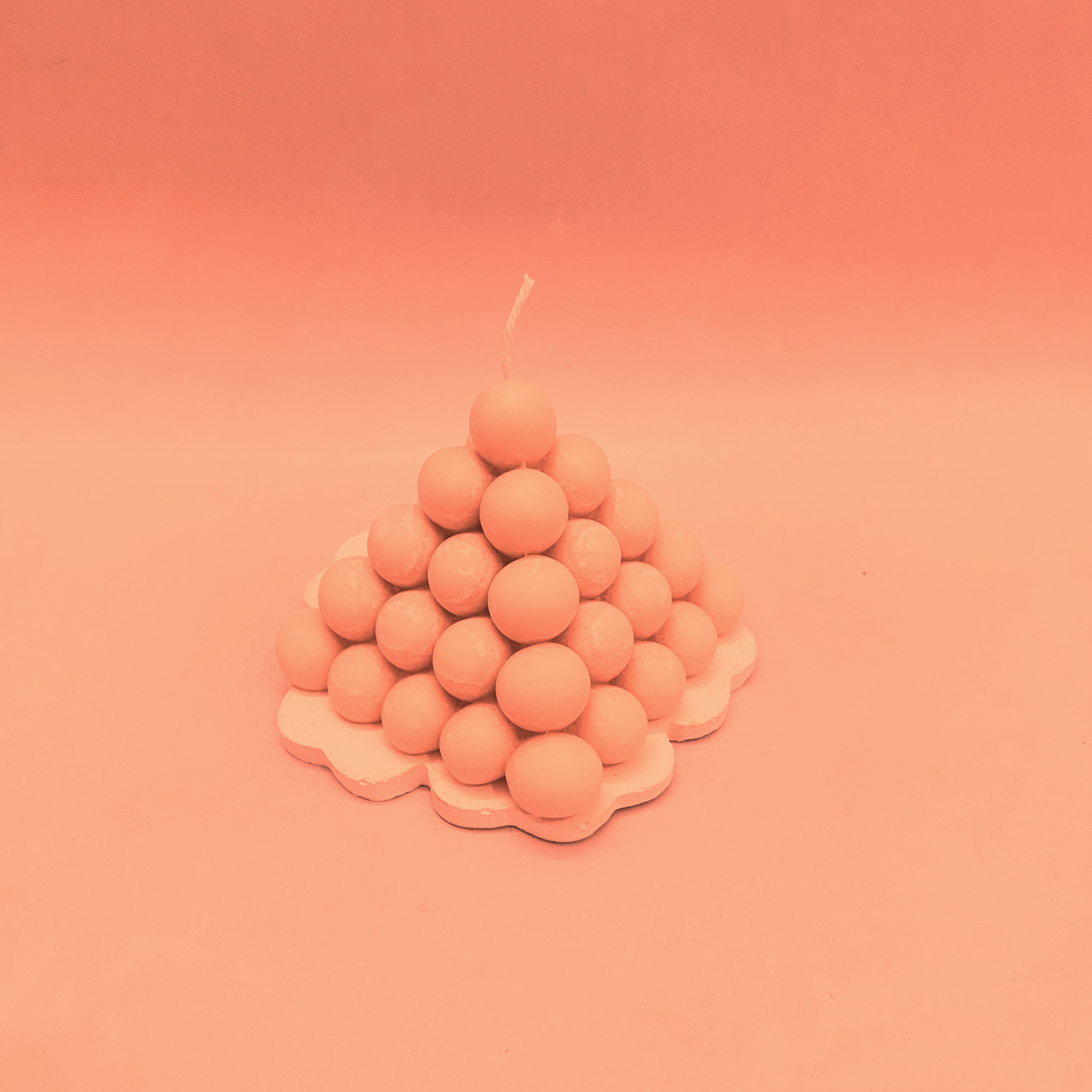 Pyramid Bubble Candle ORANGE