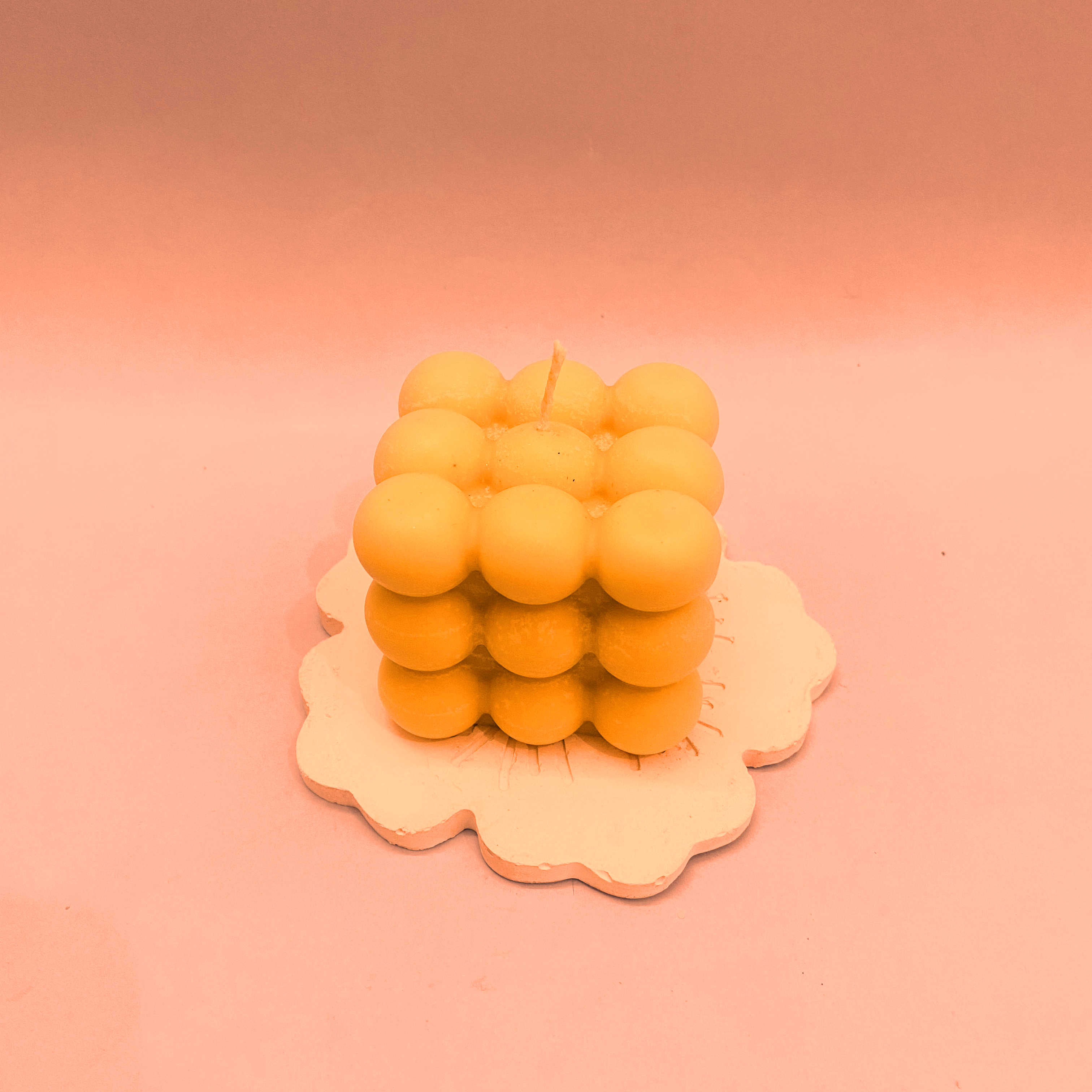 Aesthetic Bubble Candle- Big Orange