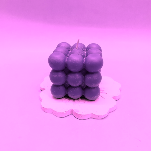 Aesthetic Bubble Candle- Big Purple