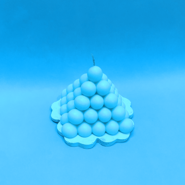 Pyramid Bubble Candle SKY BLUE