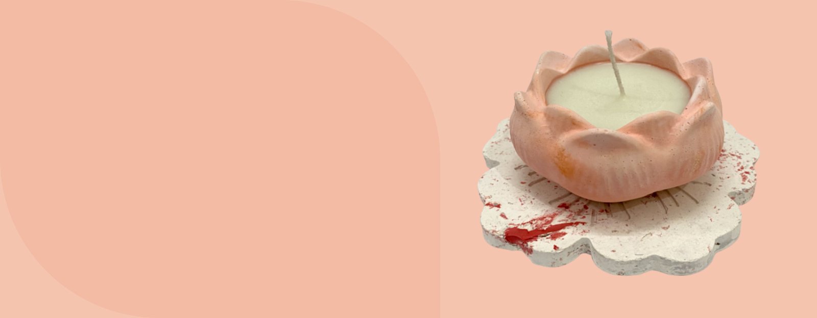 Lotus Concrete Candle