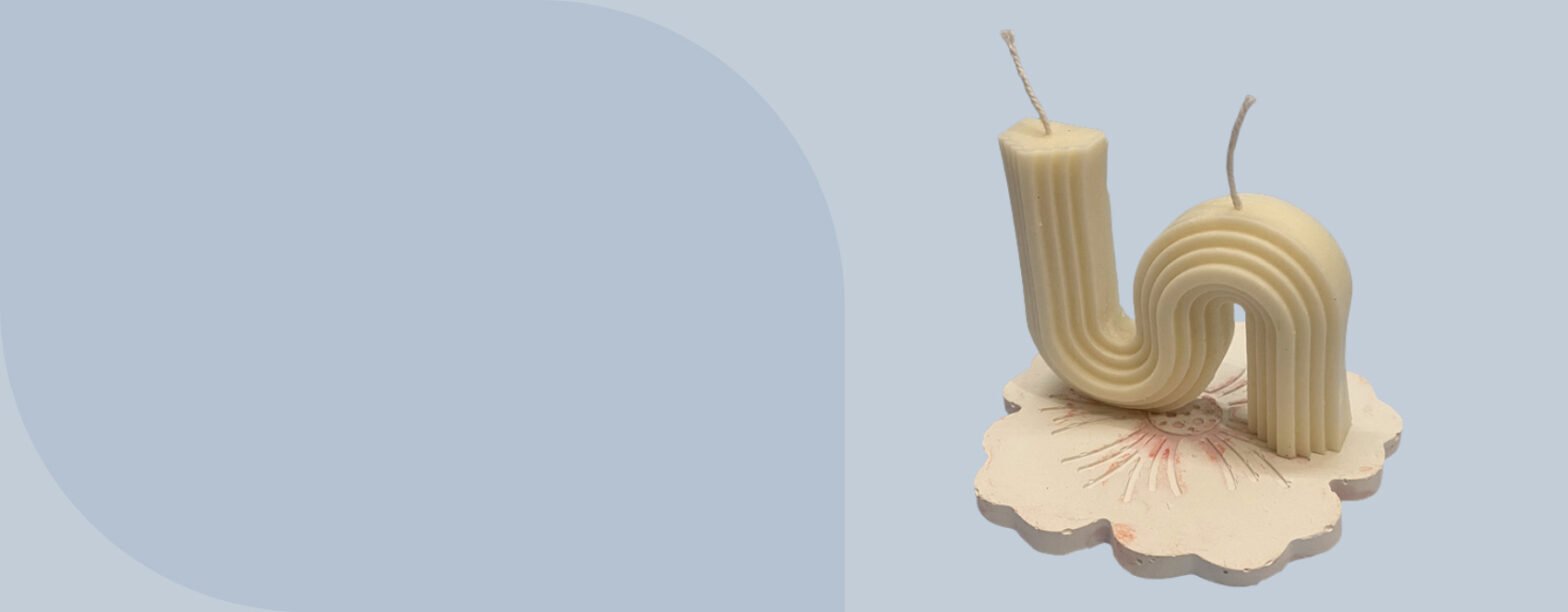Aesthetic Two Wick Pillar Candle