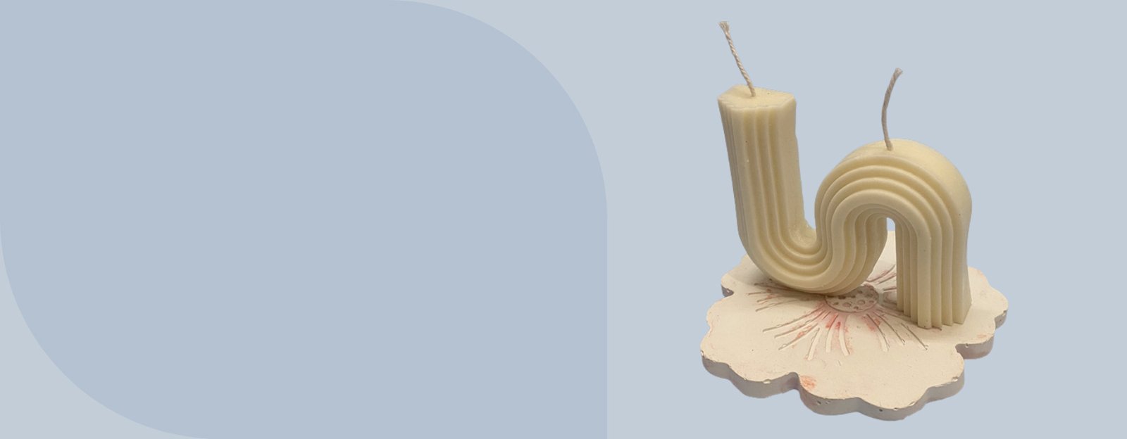 Aesthetic Two Wick Pillar Candle